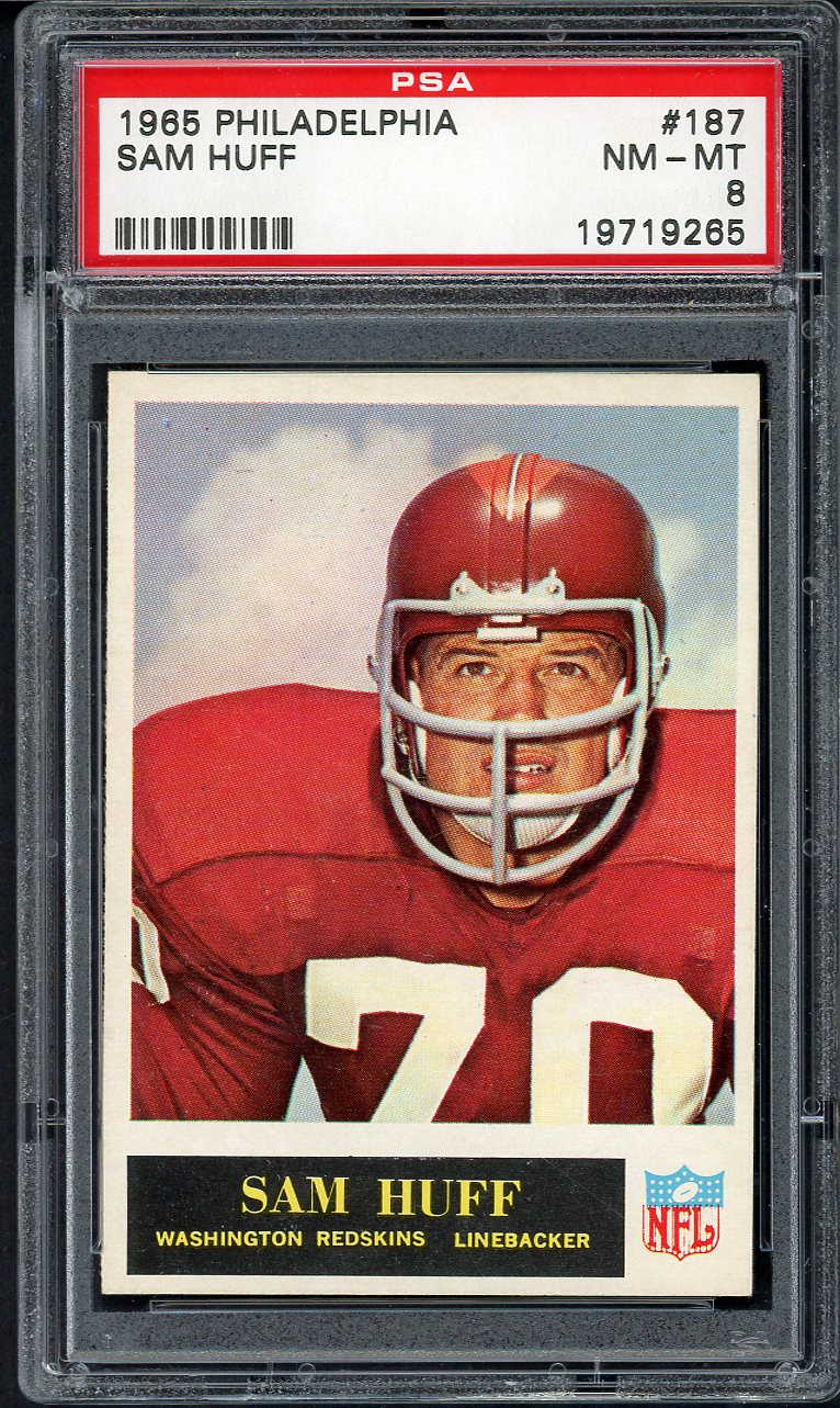 1965 Philadelphia #187 Sam Huff Washington PSA 8 NM/MT 557774