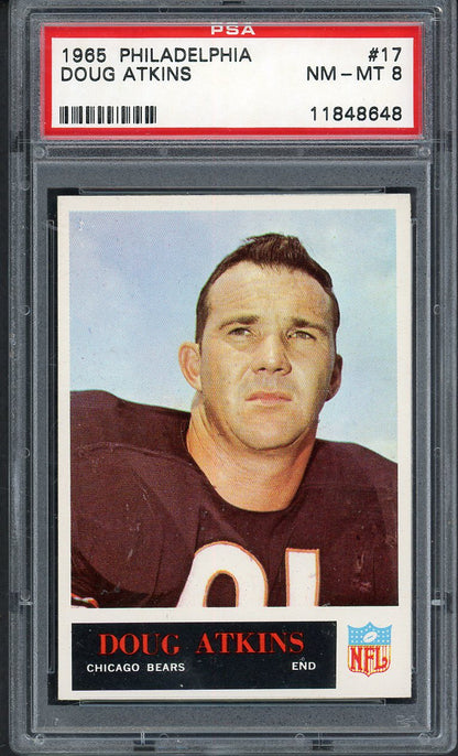 1965 Philadelphia # 17 Doug Atkins Bears PSA 8 NM/MT 557776
