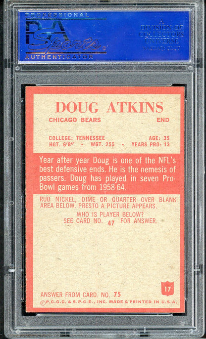 1965 Philadelphia # 17 Doug Atkins Bears PSA 8 NM/MT 557776