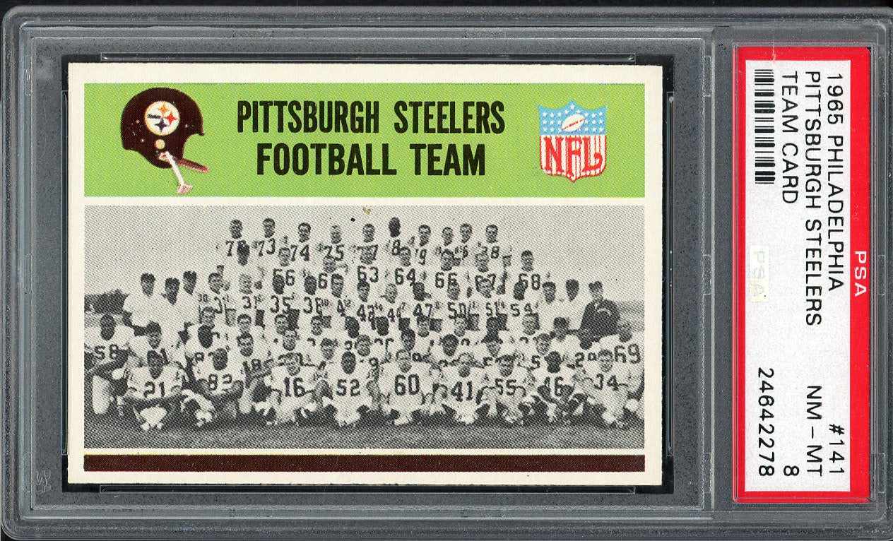 1965 Philadelphia #141 Pittsburgh Steelers Team PSA 8 NM/MT 557777