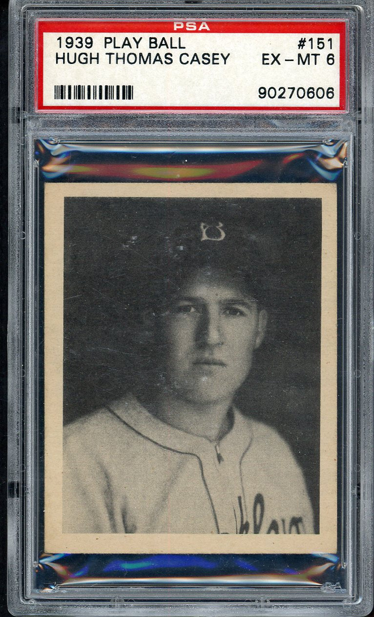 1939 Play Ball #151 Hugh Casey Dodgers PSA 6 EX-MT 557779