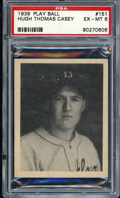 1939 Play Ball #151 Hugh Casey Dodgers PSA 6 EX-MT 557779