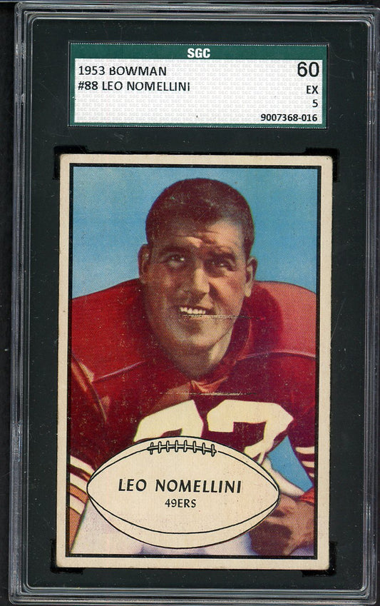 1953 Bowman # 88 Leo Nomellini 49ers SGC 5 EX 557784