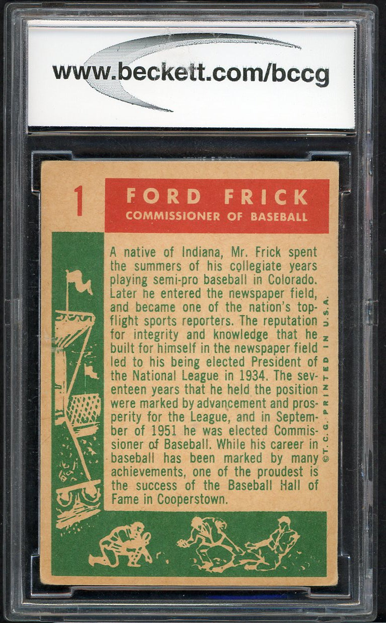 1959 Topps #  1 Ford Frick Commissioner BCCG 7 557787