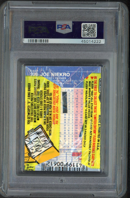 1987 Fleer Cello Pack Jose Canseco A's Top PSA 9 MINT 557792