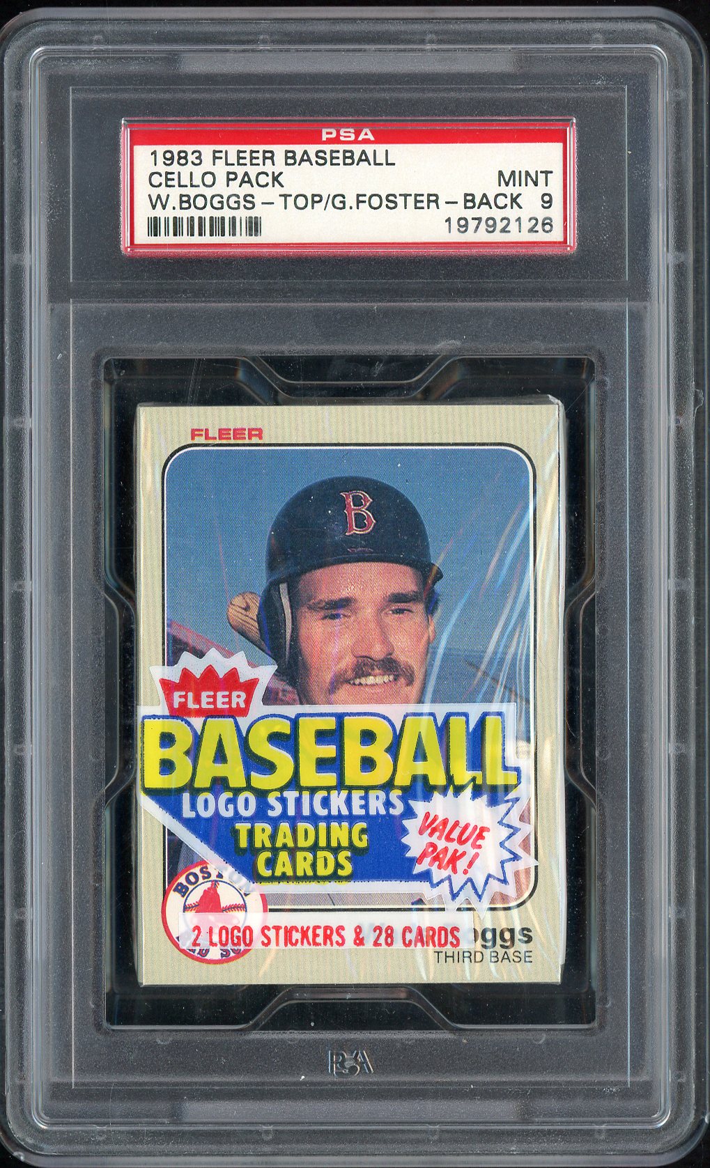 1983 Fleer Cello Pack Wade Boggs Red Sox Top PSA 9 MINT 557793