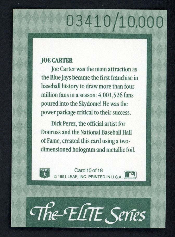 1992 Donruss Elite #010 Joe Carter Blue Jays 557832