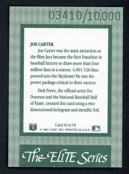 1992 Donruss Elite #010 Joe Carter Blue Jays 557832