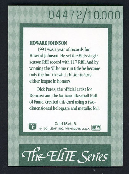 1992 Donruss Elite #015 Howard Johnson Mets 557846