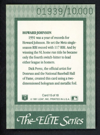 1992 Donruss Elite #015 Howard Johnson Mets 557848