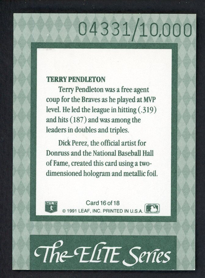1992 Donruss Elite #016 Terry Pendleton Braves 557851