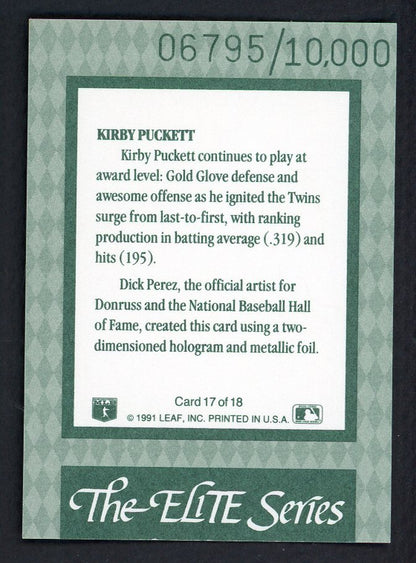 1992 Donruss Elite #017 Kirby Puckett Twins 557856