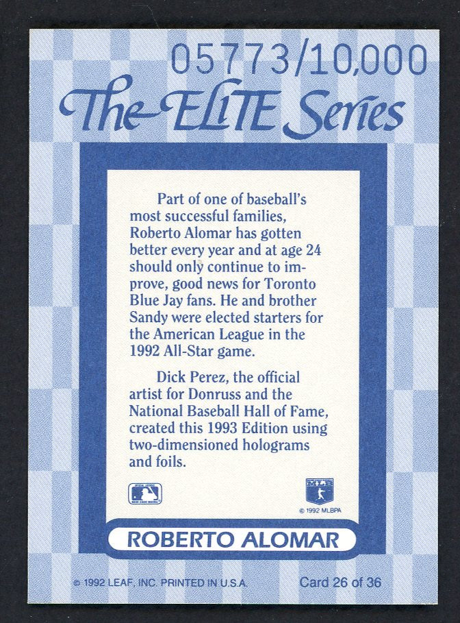 1993 Donruss Elite #026 Roberto Alomar Blue Jays 557870