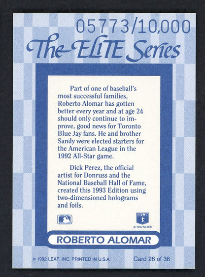 1993 Donruss Elite #026 Roberto Alomar Blue Jays 557870