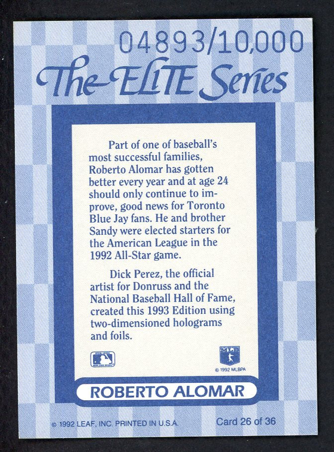1993 Donruss Elite #026 Roberto Alomar Blue Jays 557872