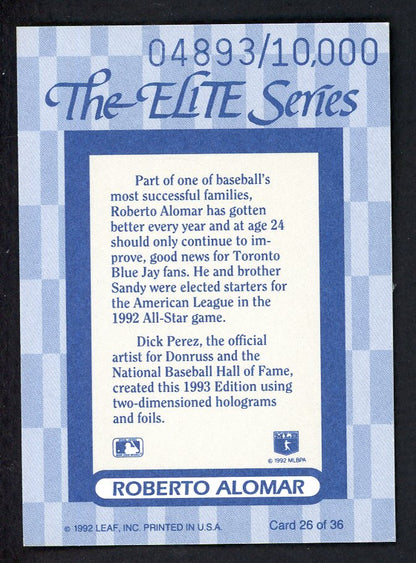1993 Donruss Elite #026 Roberto Alomar Blue Jays 557872