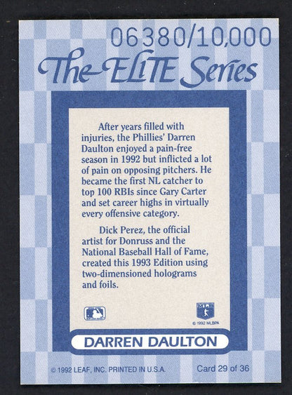 1993 Donruss Elite #029 Darren Daulton Phillies 557879