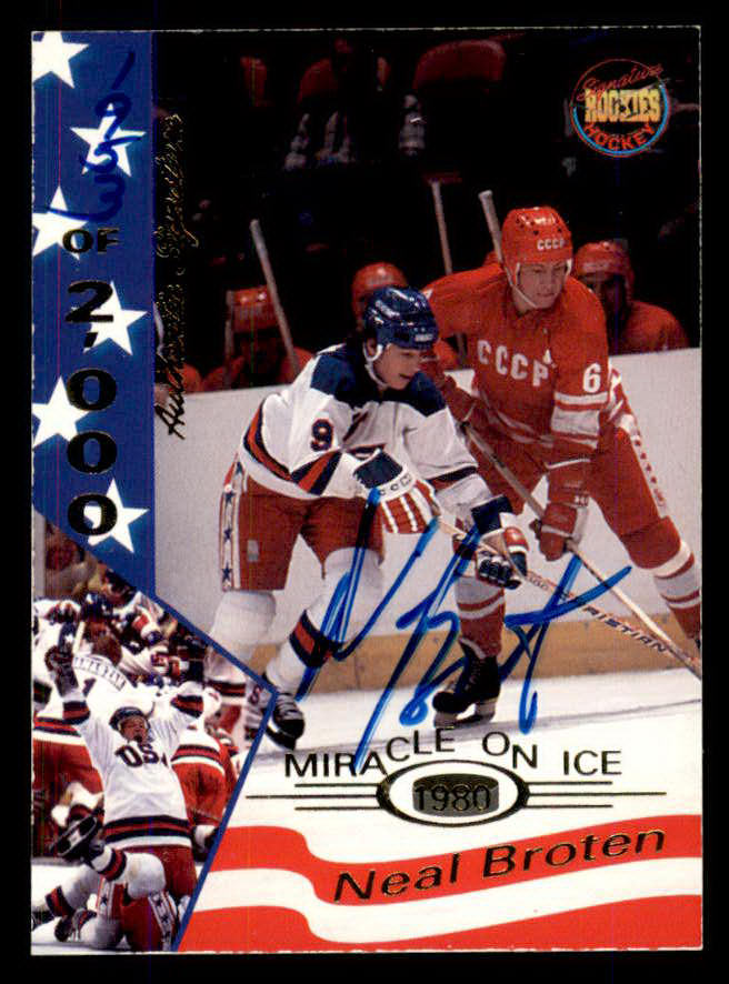 1995 Signature Rookies Miracle on Ice #003 Neal Broten Autograph 557928