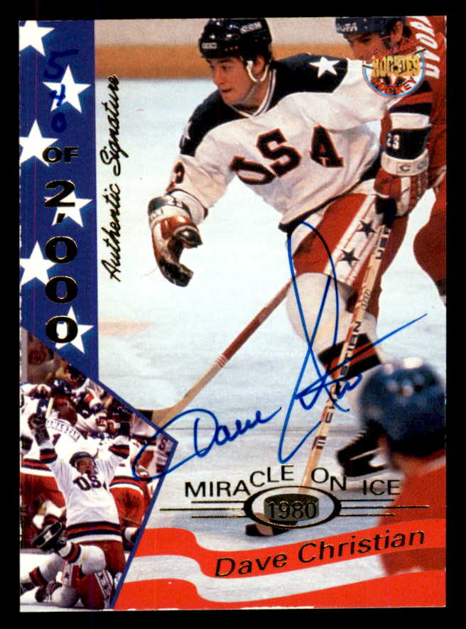1995 Signature Rookies Miracle on Ice #005 Dave Christian Autograph 557930