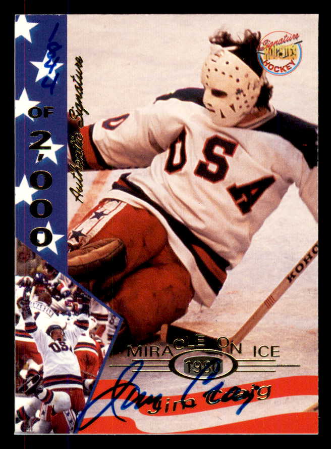 1995 Signature Rookies Miracle on Ice #010 Jim Craig Autograph 557942