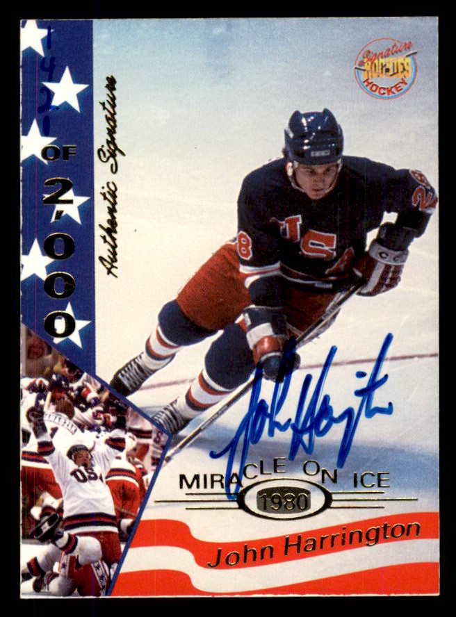 1995 Signature Rookies Miracle on Ice #014 John Harrington Autograph 557949
