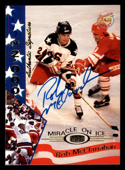 1995 Signature Rookies Miracle on Ice #020 Rob McClanahan Autograph 557959