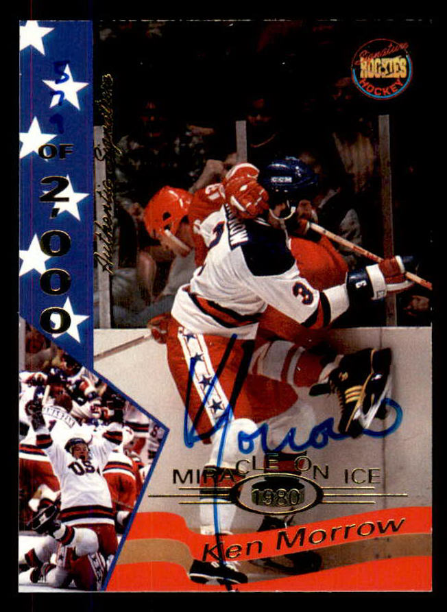 1995 Signature Rookies Miracle on Ice #021 Ken Morrow Autograph 557962