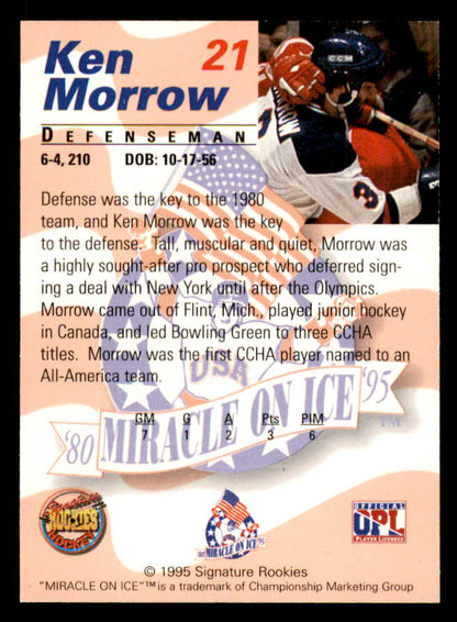 1995 Signature Rookies Miracle on Ice #021 Ken Morrow Autograph 557962
