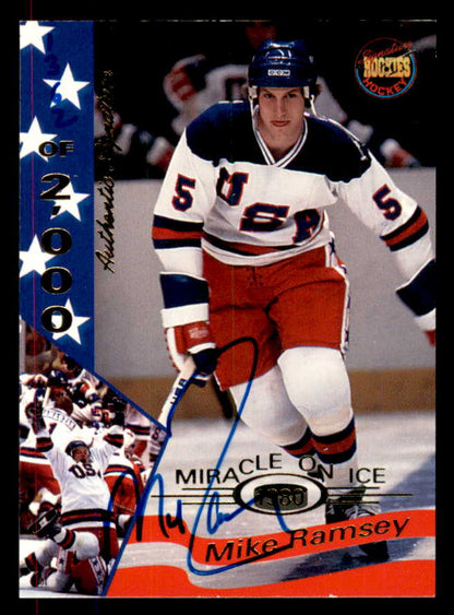 1995 Signature Rookies Miracle on Ice #027 Mike Ramsey Autograph 557972
