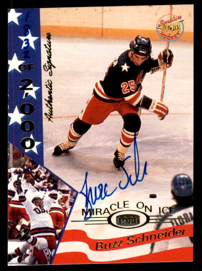 1995 Signature Rookies Miracle on Ice #030 Buzz Schneider Autograph 557975