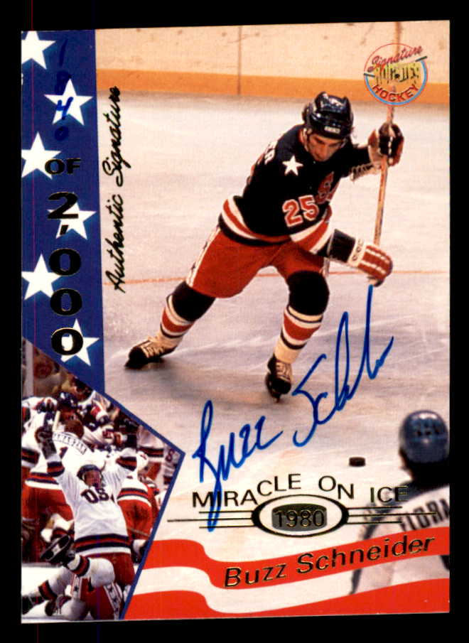 1995 Signature Rookies Miracle on Ice #030 Buzz Schneider Autograph 557976