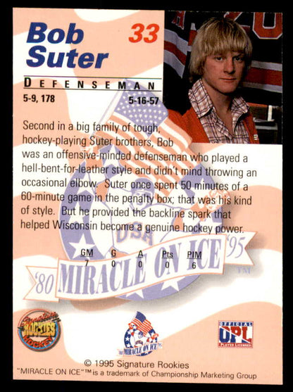 1995 Signature Rookies Miracle on Ice #033 Bob Suter Autograph 557982