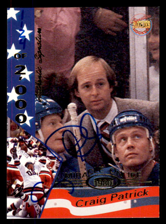 1995 Signature Rookies Miracle on Ice #044 Craig Patrick Autograph 557998