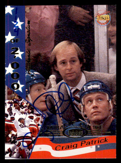 1995 Signature Rookies Miracle on Ice #044 Craig Patrick Autograph 557998