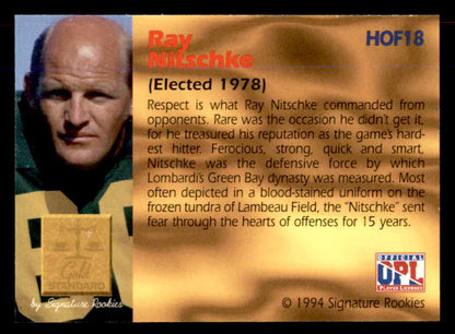 1994 Signature Rookies #018 Ray Nitschke Autograph 558023
