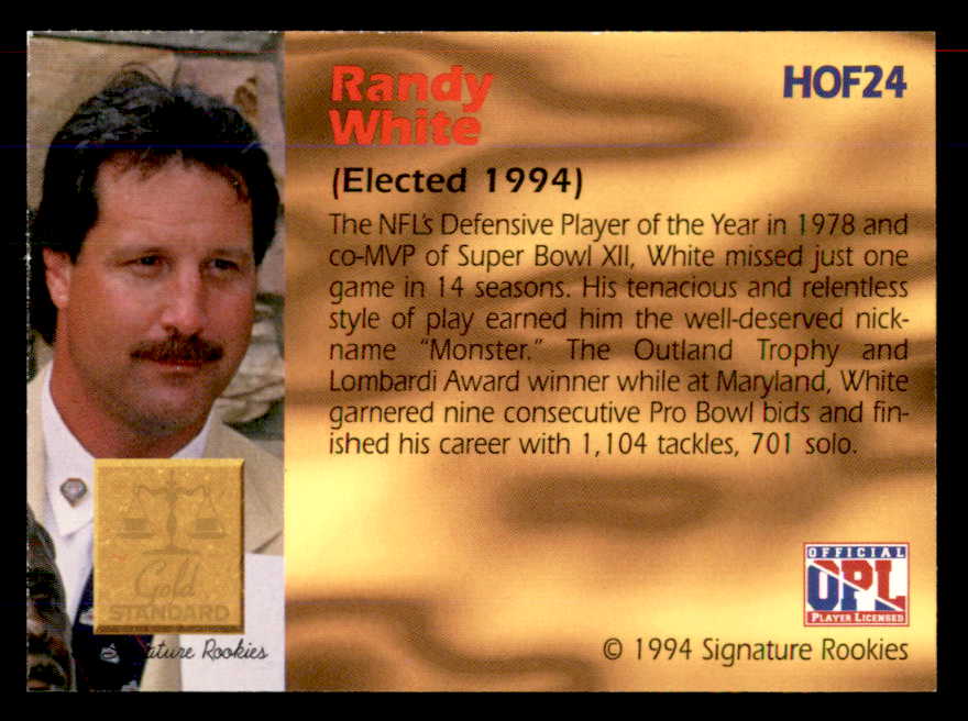 1994 Signature Rookies #024 Randy White Autograph 558027