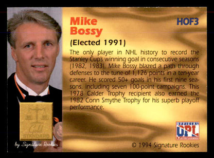 1994 Signature Rookies #003 Mike Bossy Autograph 558028