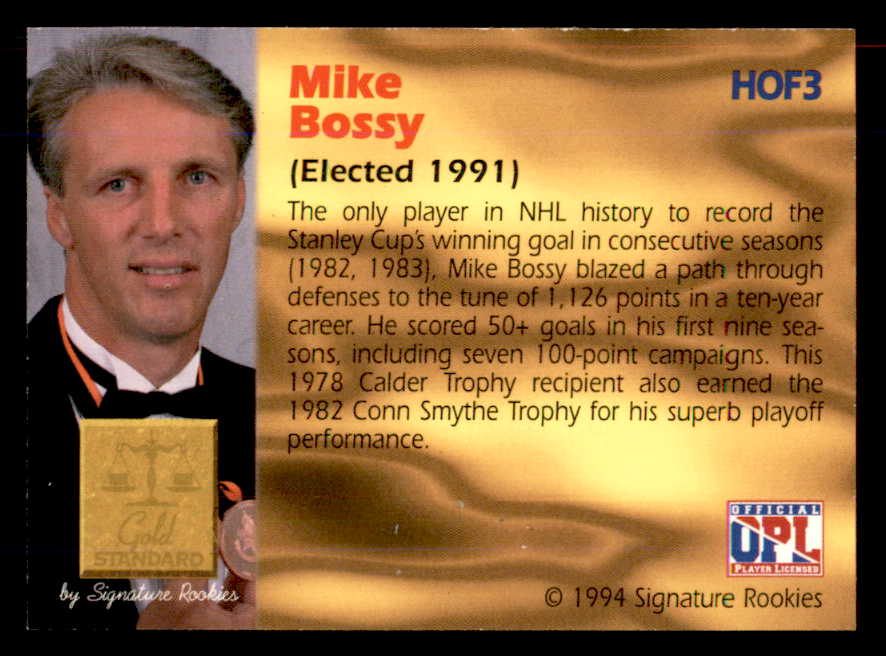1994 Signature Rookies #003 Mike Bossy Autograph 558029