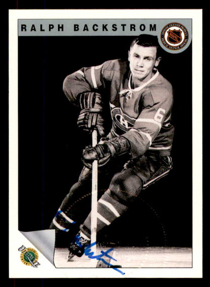 1992 Ultimate #007 Ralph Backstrom Canadiens Signed Autographed 558032