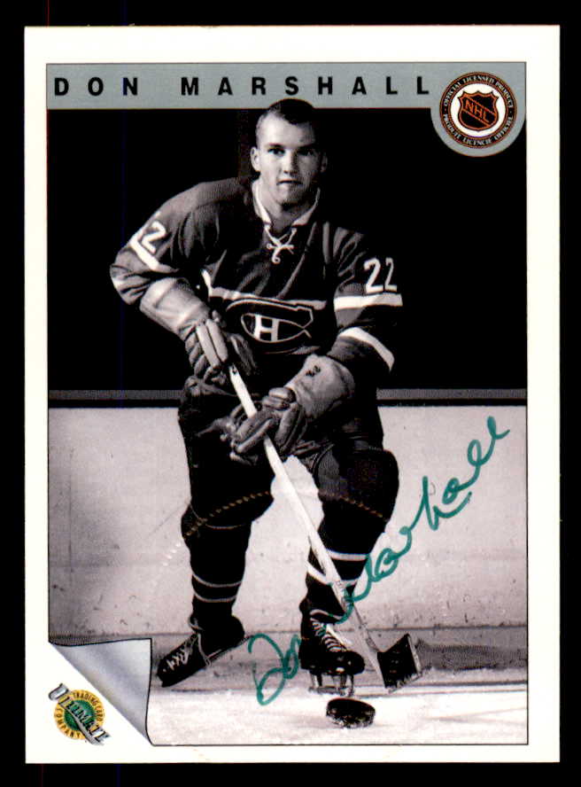 1992 Ultimate #013 Don Marshall Canadiens Signed Autographed 558036