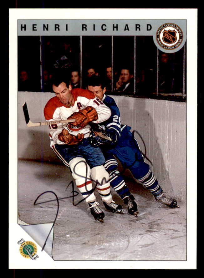 1992 Ultimate #014 Henri Richard Canadiens Signed Autographed 558037
