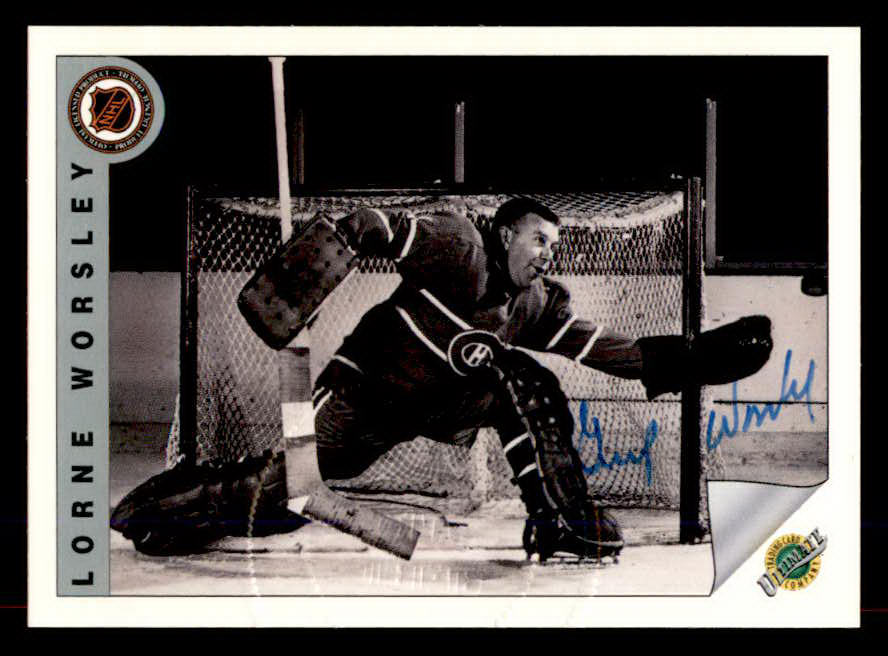 1992 Ultimate #017 Gump Worsley Canadiens Signed Autographed 558039
