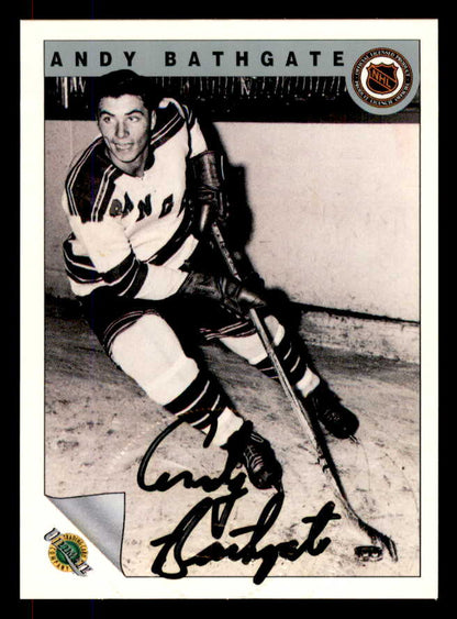1992 Ultimate #018 Andy Bathgate Rangers Signed Autographed 558040