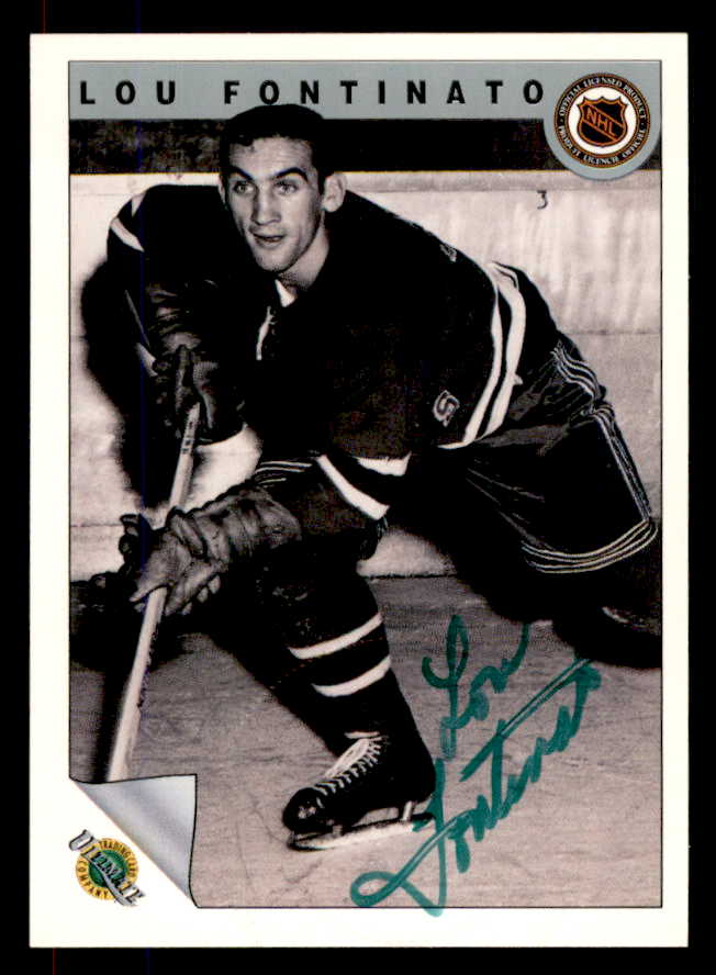 1992 Ultimate #019 Lou Fontinato Rangers Signed Autographed 558041