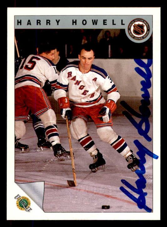 1992 Ultimate #023 Harry Howell Rangers Signed Autographed 558045