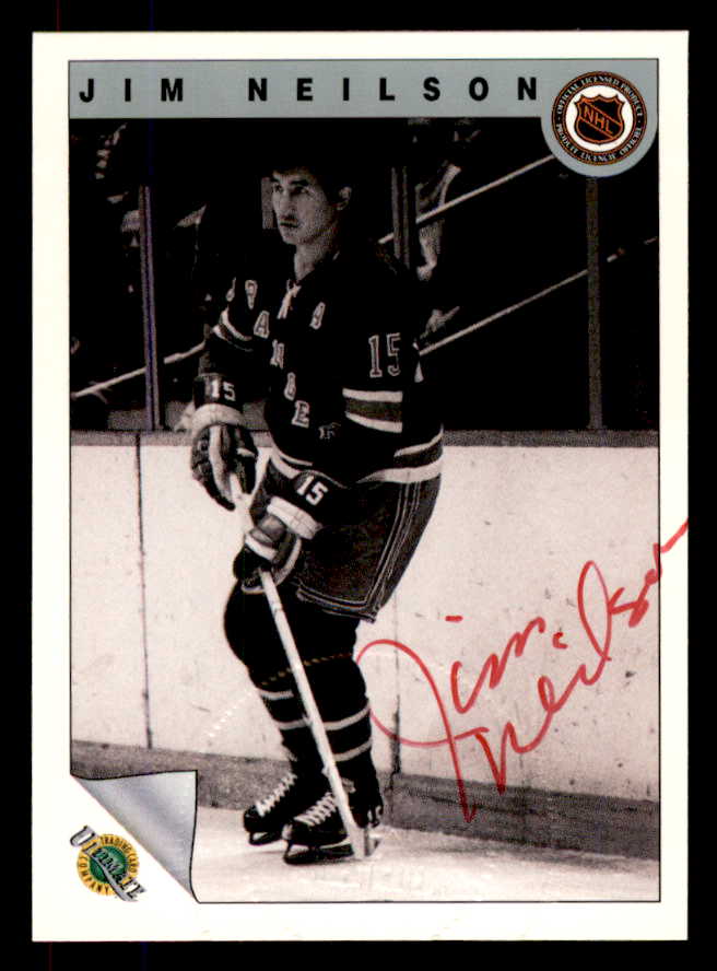 1992 Ultimate #025 Jim Neilson Rangers Signed Autographed 558047