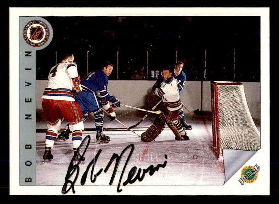 1992 Ultimate #026 Bob Nevin Rangers Signed Autographed 558048