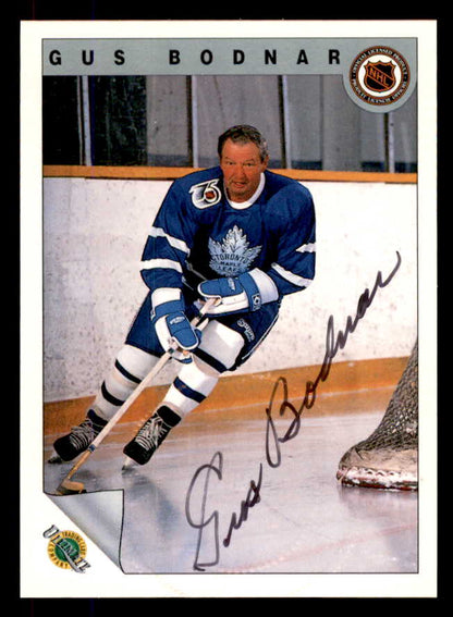 1992 Ultimate #031 Gus Bodnar Maple Leafs Signed Autographed 558052
