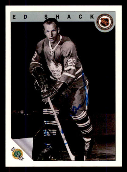 1992 Ultimate #041 Eddie Shack Maple Leafs Signed Autographed 558059