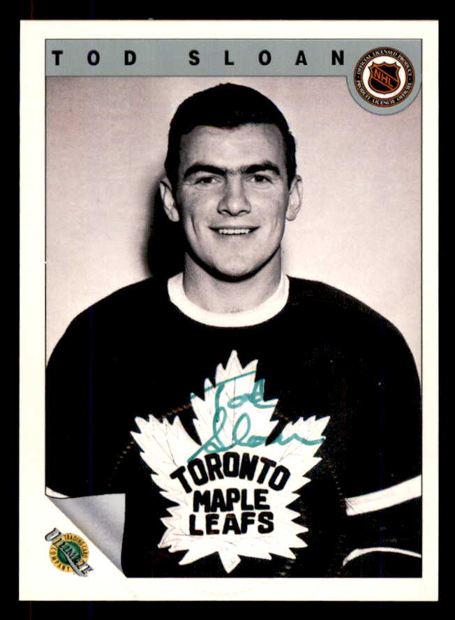 1992 Ultimate #042 Tod Sloan Maple Leafs Signed Autographed 558060